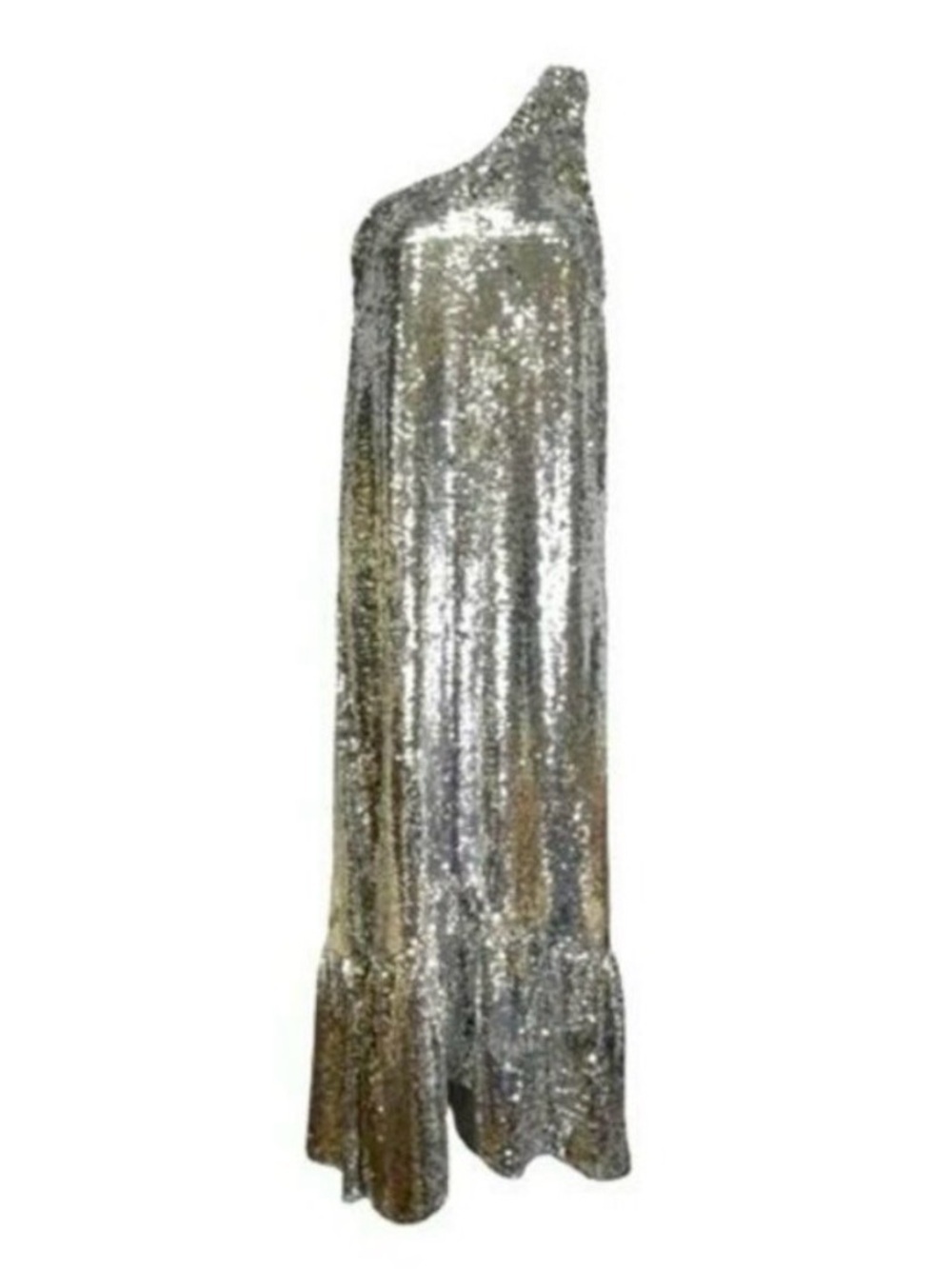 Anthropologie Maeve Small Sequins One Shoulder Maxi Evening Formal Dress NWT - Picture 6 of 11